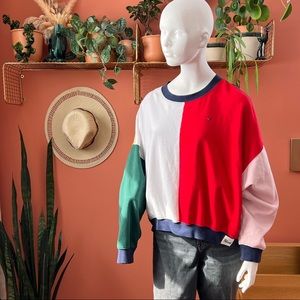 Tommy Hilfiger Colour Block Batwing Sweatshirt Comfy Awesomeness ❤️💚💛💙
